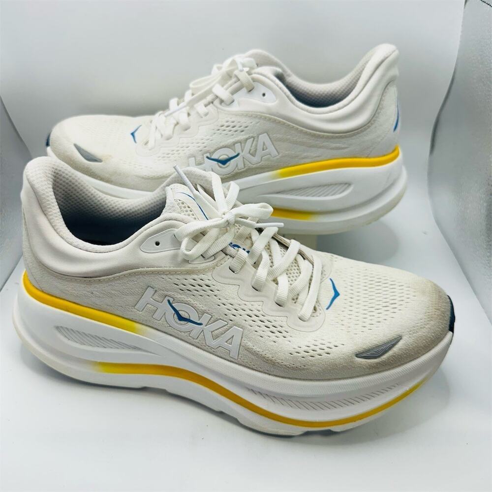 HOKA Bondi White Max Cushion Sneakers Running Shoes | Mens Size 9 US | EUC
